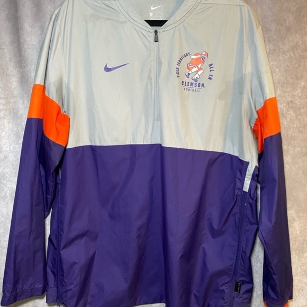 Nike Clemson Tigers On‎ Field 1/4 Zip "All In" Pullover Windbreaker Jacket XL